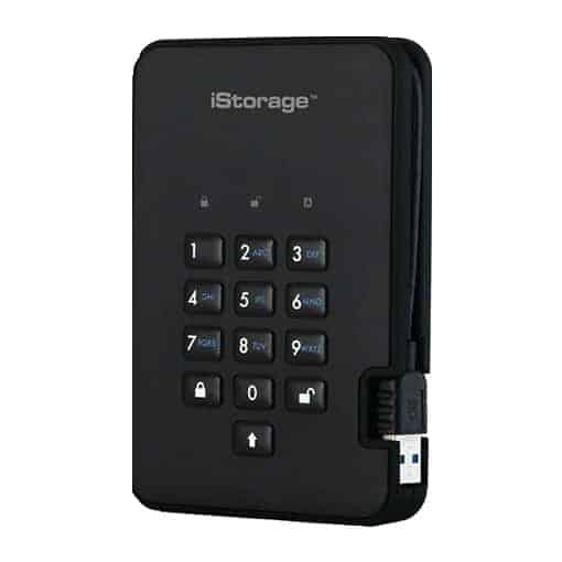 iStorage 4TB diskAshur2 USB 3.1 Encrypted External HDD/Hard Drive